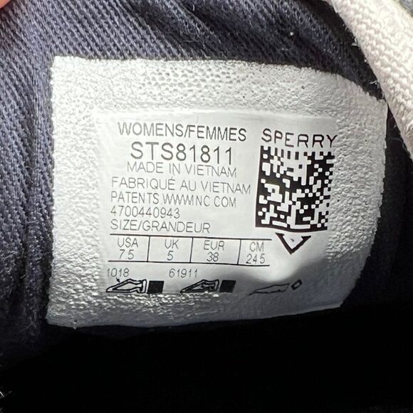 Sperry Seacoast Sneakers Womens Size 7.5 Grey Canvas Slip On Summer Casual Shoes - Picture 12 of 12